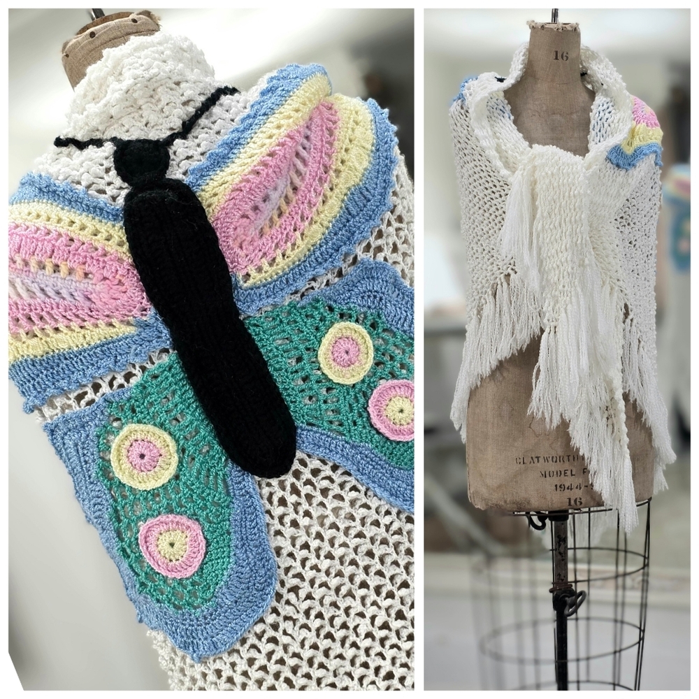 Handmade Butterfly Crochet Shawl
